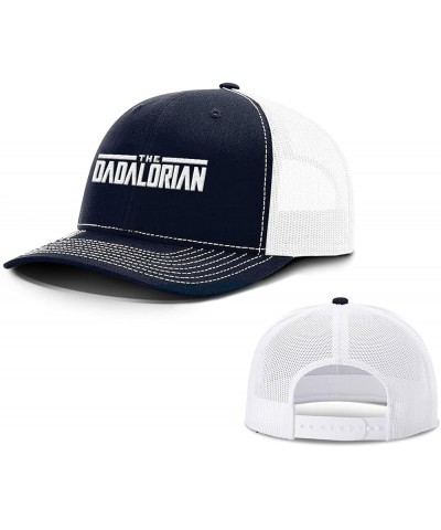 The Dadalorian Back Mesh Hat Casual Wear - Baseball Cap for Men Breathable Mesh Back Adjustable Snapback Strap Navy Front / W...