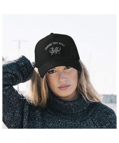 Custom Baseball Cap White Welsh Dragon Embroidery Flags Dad Hats for Men & Women Navy Personalized Text Here $12.69 Baseball ...