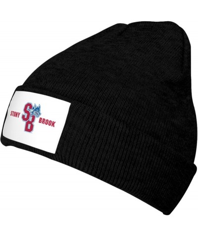 Stony Brook University Logo Classic Warm Winter Knit Cap Fleece Lined Beanie Hat Black $6.71 Skullies & Beanies