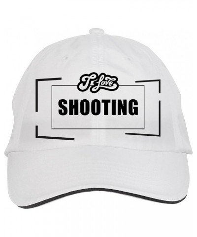 I Love Shooting Hat Adjustable Cap, DesU20 White $10.14 Baseball Caps