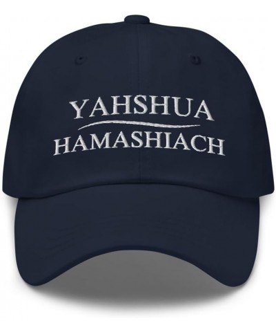 Yahshua Hamashiach Hat Navy $19.47 Baseball Caps