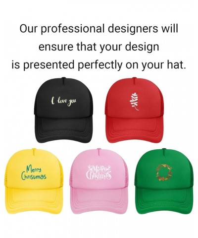 Custom Hats for Men Design Your Own Name Logo Text Image Personalized Hats Green $8.05 Baseball Caps