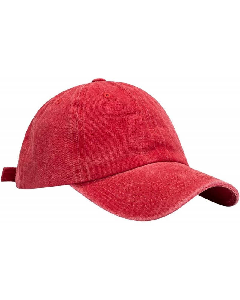 Baseball Cap for Men Women Vintage Adjustable Dad Hat for Outdoor Activities All Seasons Watermelon Red $5.89 Baseball Caps