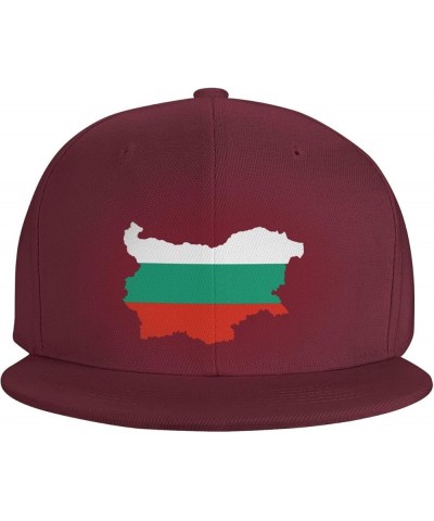 Bulgaria Terrain Map Baseball Cap for Men Women Snapback Hat Trucker Flat Bill Caps Sun Hat Dark Red $11.48 Baseball Caps