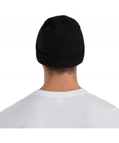 Make-Speech-Free-Again Beanie Hats for Men Winter Warm Knitted Cap Cuffed Slouchy Black Skull Beanies Black $10.05 Skullies &...