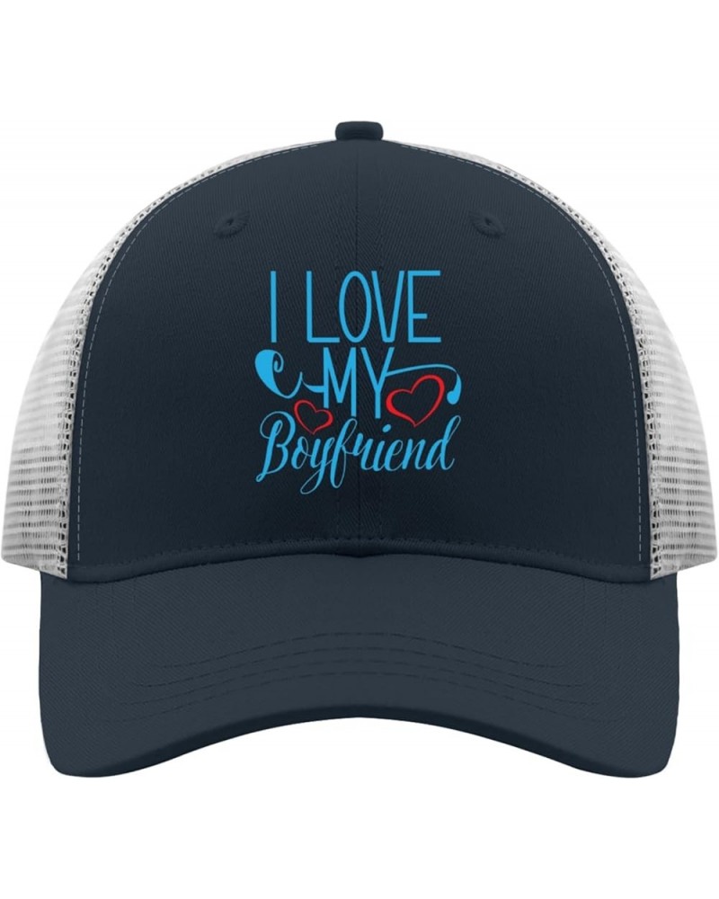 i Love My Boyfriend Baseball Cap Garden hat Apricot Womens Baseball hat Gifts for Mom Hiking Caps Marine Blue $10.30 Baseball...