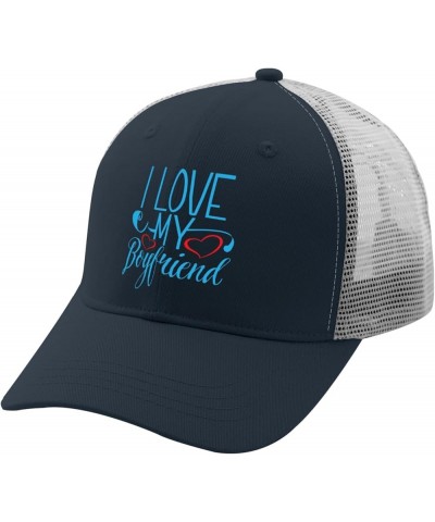 i Love My Boyfriend Baseball Cap Garden hat Apricot Womens Baseball hat Gifts for Mom Hiking Caps Marine Blue $10.30 Baseball...