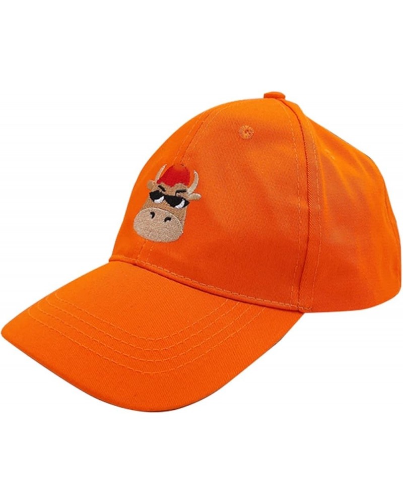 Funny Embroidered Baseball Cap with Cartoon Animal，Adjustable Buckle Snapback Hats Plain Curved Brim Hat Orange $6.48 Basebal...