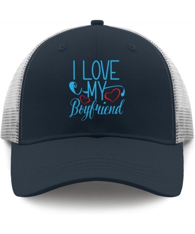 i Love My Boyfriend Baseball Cap Garden hat Apricot Womens Baseball hat Gifts for Mom Hiking Caps Marine Blue $10.30 Baseball...