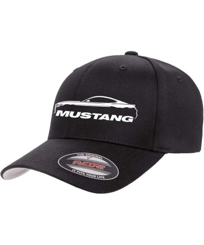 2015-20 Ford Mustang Coupe Classic Outline Design Flexfit 6277 Athletic Baseball Fitted Hat Cap Black $18.97 Baseball Caps