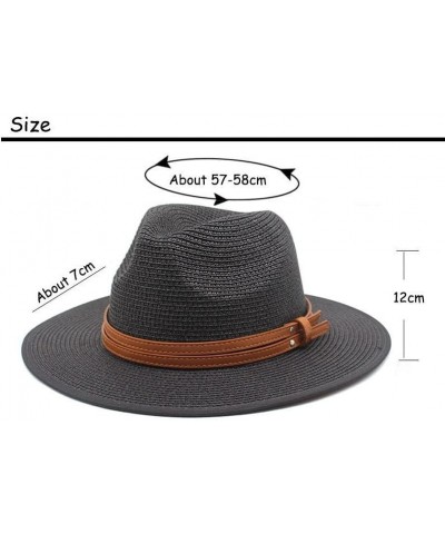 Summer Breathable Panama Straw Hat Men's and Women's Summer Hat Korean Style White Straw Hat Fengyan Sun Hats Navy $19.77 Sun...