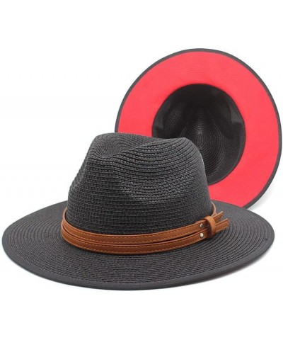 Summer Breathable Panama Straw Hat Men's and Women's Summer Hat Korean Style White Straw Hat Fengyan Sun Hats Navy $19.77 Sun...