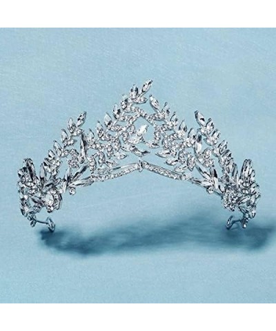 hair jewelry crown tiaras for women Leaf Crystal Crown Headband Bridal Wedding Hair Accessories for Women Hair Jewelry Rhines...