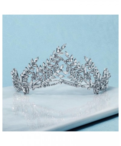 hair jewelry crown tiaras for women Leaf Crystal Crown Headband Bridal Wedding Hair Accessories for Women Hair Jewelry Rhines...