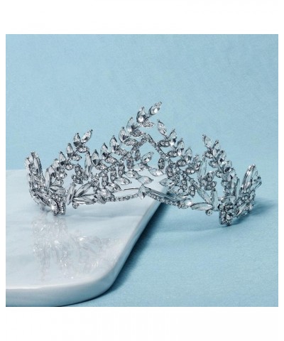 hair jewelry crown tiaras for women Leaf Crystal Crown Headband Bridal Wedding Hair Accessories for Women Hair Jewelry Rhines...