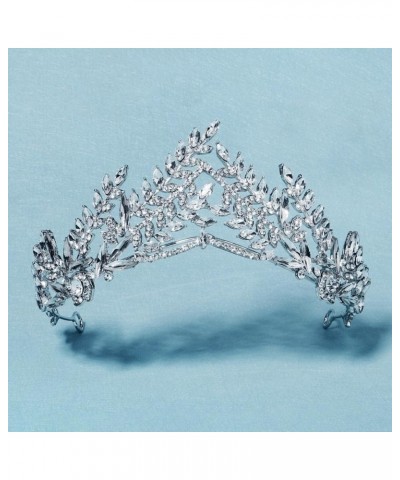 hair jewelry crown tiaras for women Leaf Crystal Crown Headband Bridal Wedding Hair Accessories for Women Hair Jewelry Rhines...