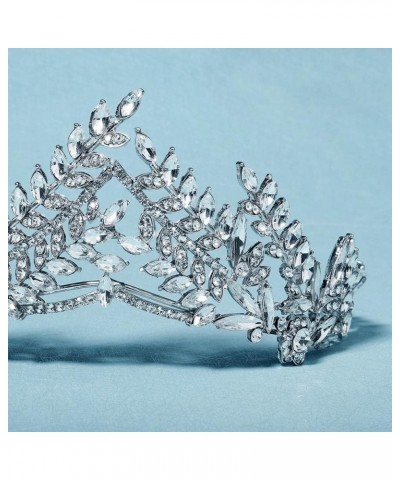 hair jewelry crown tiaras for women Leaf Crystal Crown Headband Bridal Wedding Hair Accessories for Women Hair Jewelry Rhines...