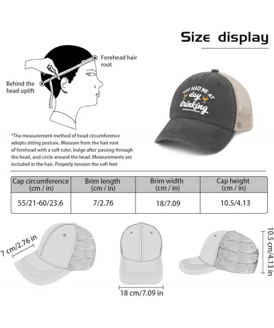 You Had Me at Day Drinking Cap Women Hats AllBlack Hat for Women Gifts for Grandma Baseball Hat Gray02 $10.49 Sun Hats