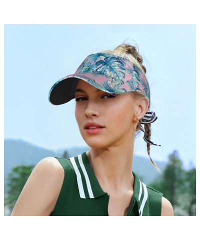 Sports Sun Visor Hats Tropical Exotic Palm Leaf Baseball Empty Top Sun Caps for Men Women $10.06 Visors