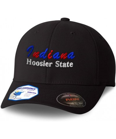 Flexfit Hats for Men & Women Indiana Hoosier State Polyester Dad Hat Baseball Cap Black $19.24 Baseball Caps