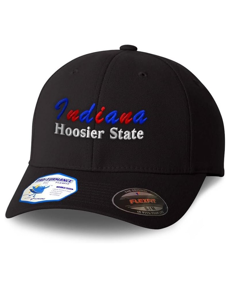 Flexfit Hats for Men & Women Indiana Hoosier State Polyester Dad Hat Baseball Cap Black $19.24 Baseball Caps