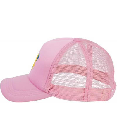 Sweden Flag Map Baseball Hat Adjustable Solid Color Mesh Baseball Cap for Men Women Black Pink $15.23 Baseball Caps