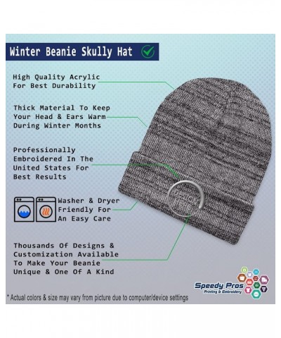 Beanies for Men Soccer Mom B Embroidery Soccer Winter Hats for Women Acrylic Skull Cap 1 Size Heather Grey Design Only $11.70...