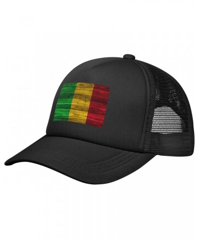 Mali Malian Flag Baseball Cap Adjustable Casual Mesh Hats Duck Tongue Hat for Men Women68 Black $10.98 Baseball Caps