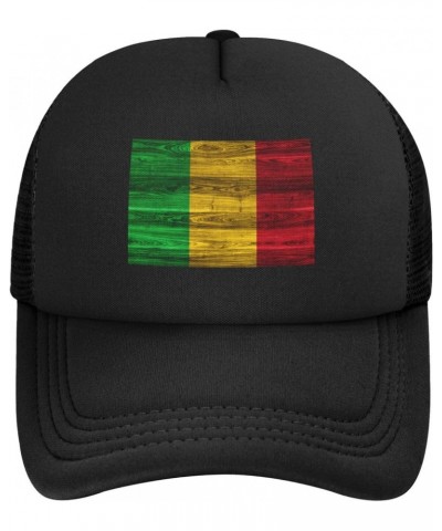 Mali Malian Flag Baseball Cap Adjustable Casual Mesh Hats Duck Tongue Hat for Men Women68 Black $10.98 Baseball Caps