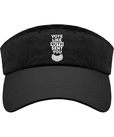 Vote Like Ruth Sent You Hat Visor Hats for Women Baseball Hat Packable Uv Protection Hats Allblack $10.34 Visors