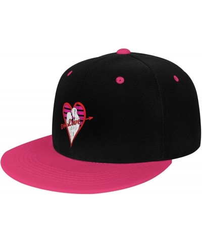 Love Snapback Hat for Men Women Baseball Cap Trucker Flat Bill Hats Dad Caps Pink $13.57 Baseball Caps