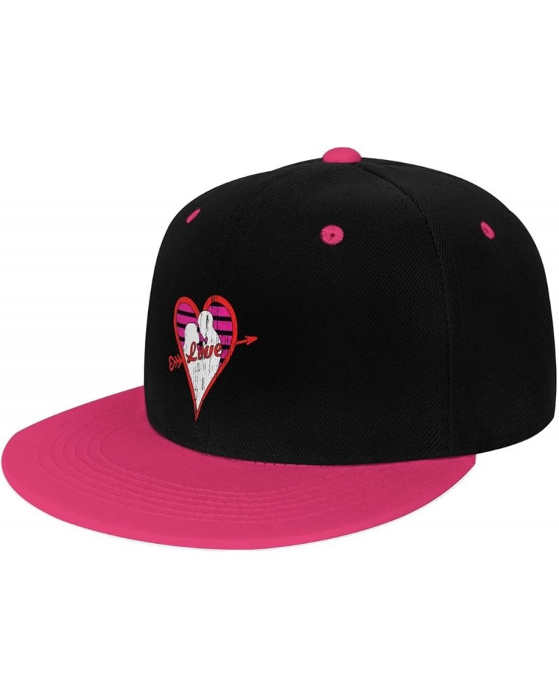 Love Snapback Hat for Men Women Baseball Cap Trucker Flat Bill Hats Dad Caps Pink $13.57 Baseball Caps