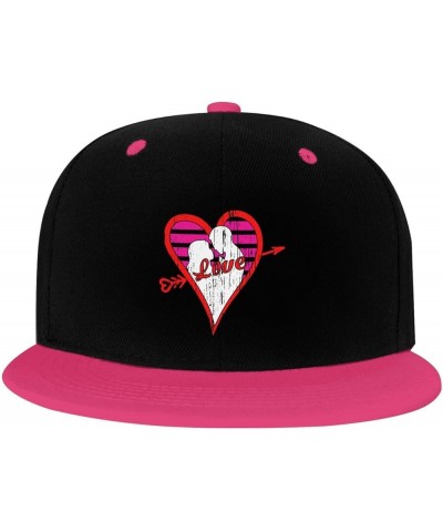 Love Snapback Hat for Men Women Baseball Cap Trucker Flat Bill Hats Dad Caps Pink $13.57 Baseball Caps