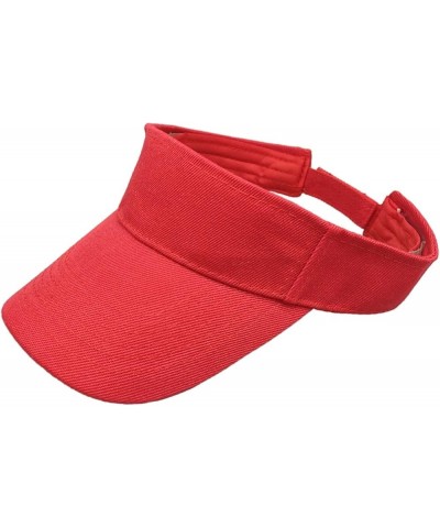 Sports Sun Visor Hat Women Men Adjustable Clip On Visors Outdoor Beach Cap Womens Hat Independence Day Gift Birthday Red $6.1...