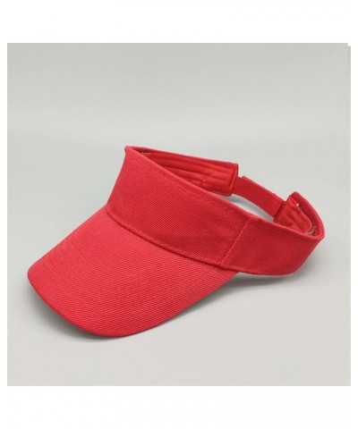 Sports Sun Visor Hat Women Men Adjustable Clip On Visors Outdoor Beach Cap Womens Hat Independence Day Gift Birthday Red $6.1...