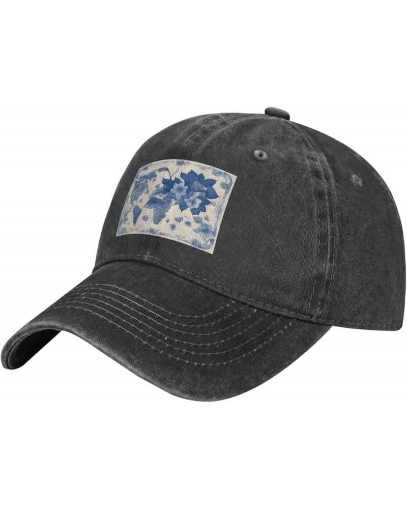 Black Teal Blue Prints Adult Classic Denim hat : Comfortable, Light Unisex Suitable for Outdoor Sports Activity Black $12.34 ...