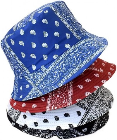 Summer Bandana Bucket Hats for Men Women Fashion Hip Hop Paisley Bandanas Sun Hat Outdoor Beach Caps Fisherman Hat Colorful B...