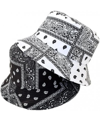 Summer Bandana Bucket Hats for Men Women Fashion Hip Hop Paisley Bandanas Sun Hat Outdoor Beach Caps Fisherman Hat Colorful B...