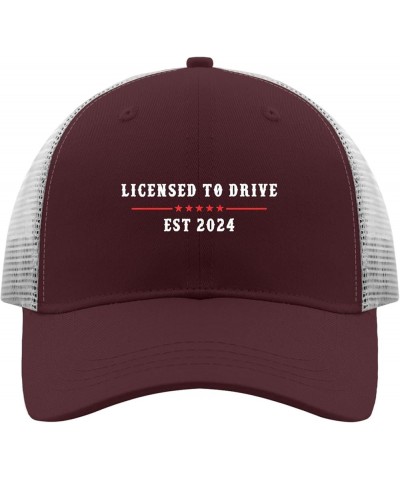 Licensed to Drive Est. 2024 Cap Women's Hats & Caps Apricot Mens Golf Hat Gifts for Women Baseball Cap Chestnut Red $10.99 Su...