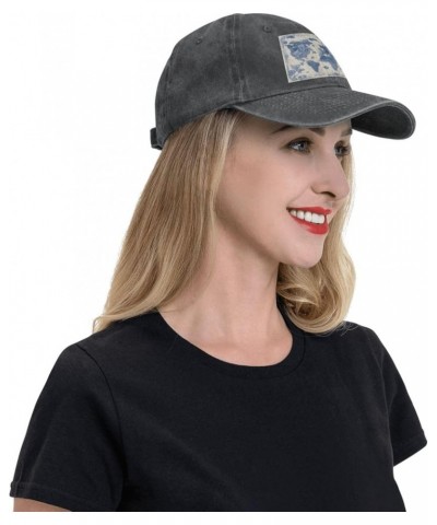 Black Teal Blue Prints Adult Classic Denim hat : Comfortable, Light Unisex Suitable for Outdoor Sports Activity Black $12.34 ...