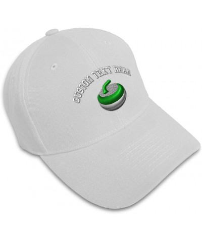 Custom Baseball Cap Sport Curling Stone Gear A Embroidery Other Sports Acrylic White Personalized Text Here $14.30 Baseball Caps