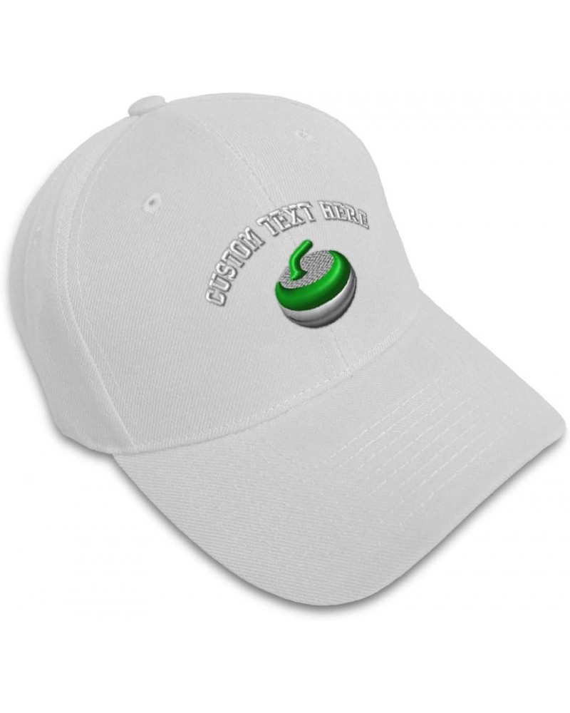 Custom Baseball Cap Sport Curling Stone Gear A Embroidery Other Sports Acrylic White Personalized Text Here $14.30 Baseball Caps