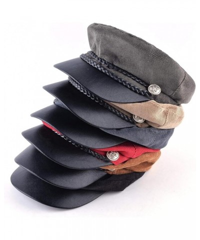 Women's Spring and Autumn Newsboy Fried Dough Twists Button Flat Beret PU Visor Octagonal Boina Black One Size $11.63 Newsboy...