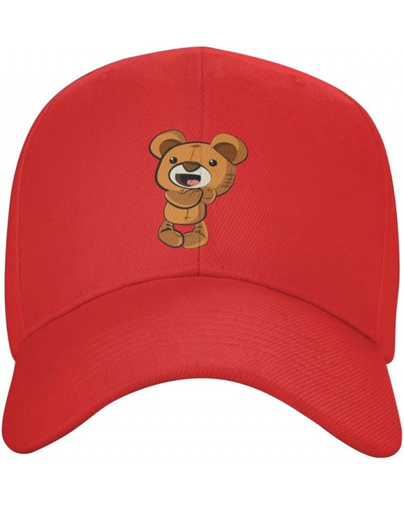 Cute Teddy Bear Baseball Cap for Men Women Dad Hat Classic Adjustable Golf Hats Red $12.74 Baseball Caps