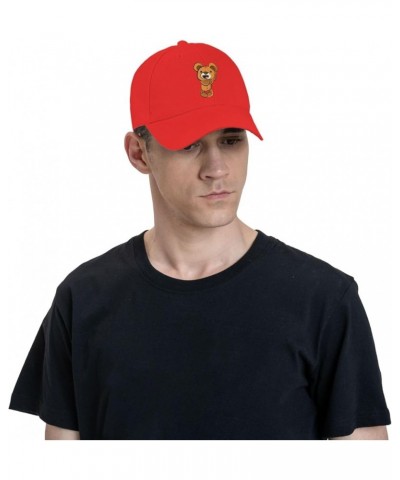 Cute Teddy Bear Baseball Cap for Men Women Dad Hat Classic Adjustable Golf Hats Red $12.74 Baseball Caps