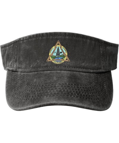 Seal of Trinity County, California Sun Visor Hats for Women Men Sun Hat Cotton Golf Hat Vintage Baseball Cap Black $13.05 Visors