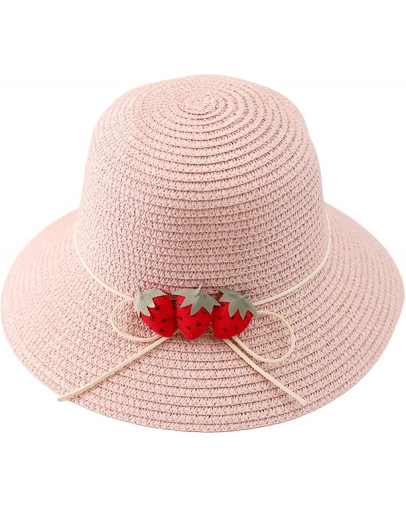 Ladies Sun Hat Fashion All Travel Trend Ladies Sun Beach Hat Women Beach Hats for Summer Pink $8.43 Sun Hats