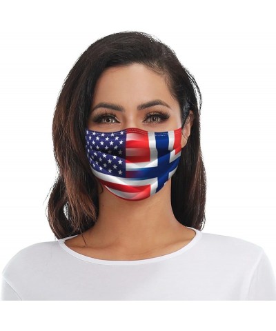 American Norwegian Flag Face Mask Washable Reusable Adults Breathable with 2 Filters Black $12.81 Balaclavas