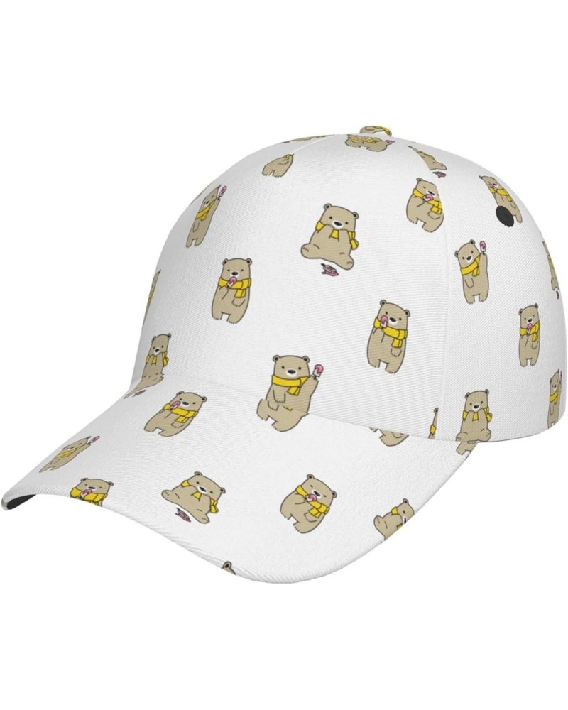 Cute Bear Baseball Cap Men Women - Classic Adjustable Plain Hat Cute Bear14 $28.04 Baseball Caps