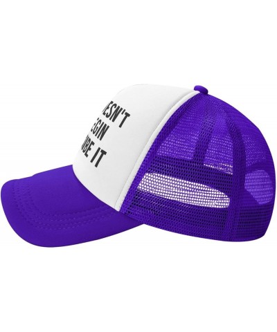 Horny Doesn't Even Begin to Describe It Trucker Hat for Men Women Breathable Snapback Caps Purple $10.75 Cowboy Hats